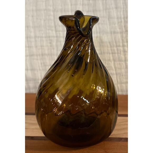 Amber Glass Hand-Blown - Picture 2 of 6